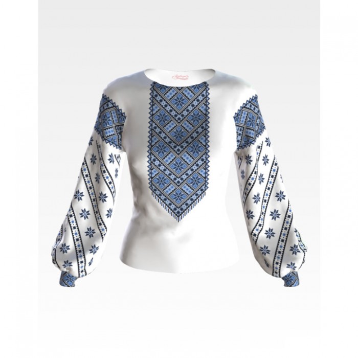 Заготовка жіночої вишиванки "Небесна блакить" для вишивки бісером (БЖ101кБнннн)