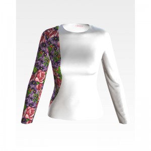 Заготовка жіночої вишиванки "Фіалки і троянди" для вишивки бісером (БЖ179кБнннн)