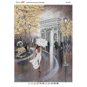 БС-3336 Прогулянка по Парижу. Схема для вишивки бісером