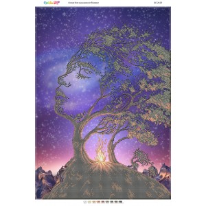 БС-2122 Замріяна (частк. вишивка). Схема для вишивки бісером