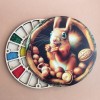 Органайзер для бісеру з дерев'яною кришкою на 32 пронумерованих комірки з кольоровим друком (060558)