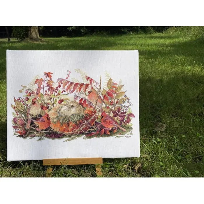 К-190 Рапсодія в червоному. Мережка. Набір для вишивки хрестиком на Aida 16