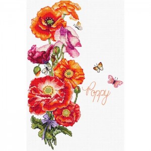 L8075 Мак. Letistitch. Набір для вишивки хрестиком