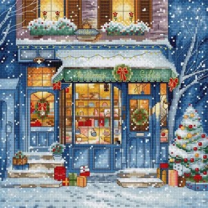 L8109 Магазин різдвяних подарунків. Christmas Gifts Shop. Letistitch. Набір для вишивки хрестиком