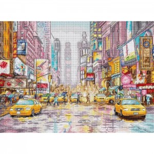 L8222 Нью-Йорк Таймс Сквер. New York times square. Letistitch. Набір для вишивки хрестиком на Aida 16