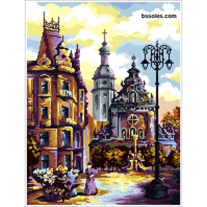 ЛЦА Церква св.Андрія. Схема для вишивки бісером