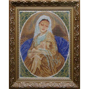 МДН Мадонна з дитям (ніжність). Схема для вишивки бісером