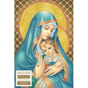 МДС Мадонна з дитям (у синьому). Схема для вишивки бісером