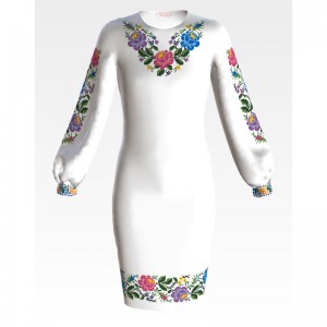 Заготовка дитячого плаття на 9-12 років "Одеська троянда" для вишивки бісером (ПД054кБ40нн)