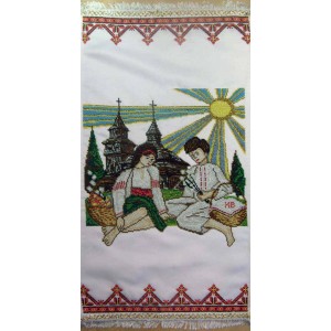 РВ-03 Великдень у Карпатах. Рушник пасхальний для вишивки бісером