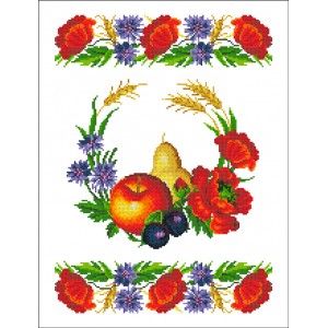 РСВ-020. Схема для вишивки бісером Рушник до Спаса.