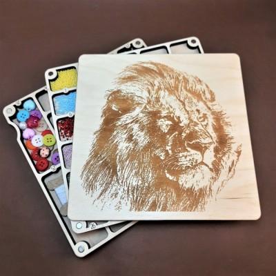 Багатоярусний органайзер для бісеру, намистин, дрібних прикрас (060224м)