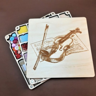 Багатоярусний органайзер для бісеру, намистин, дрібних прикрас (060228м)