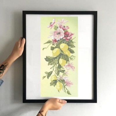 Схема картини Золота Підкова ЗПК-008 "Лимонна фантазія" для вишивання бісером на шовку