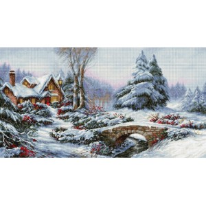BU5002 Зимовий пейзаж. Набір для вишивки хрестиком Luca-S