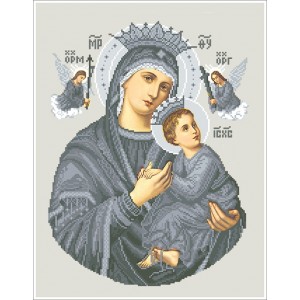 БНП-сс Богородиця неустанної помочі (сіра). Схема для вишивки бісером