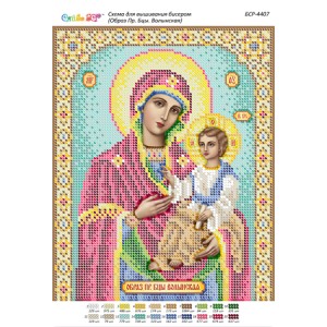 БСР-4407 Образ Пресвятої Богородиці Волинська. Схема для вишивки бісером