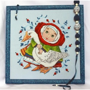 К-12 З гускою. Мережка. Набір для вишивки хрестиком на Aida 14