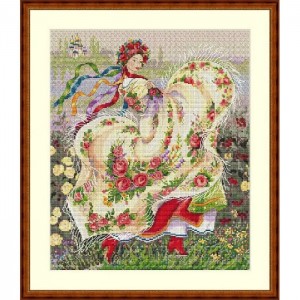 К-15 Святкова хустка. Мережка. Набір для вишивки хрестиком на Aida 16