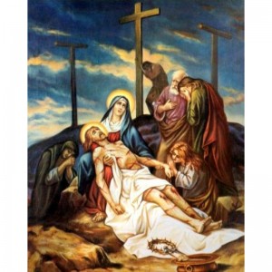 Алмазна вишивка (набір) "Тіло Ісуса знято з хреста" (DM-456)