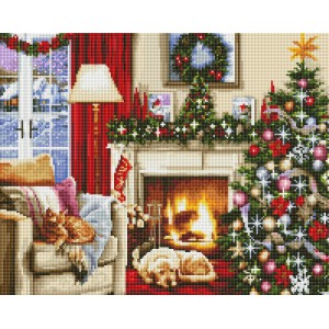 Алмазна мозаїка 40x50 "Новий рік" SP121