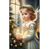 Алмазна мозаїка 30x50 "Різдвяний ангелик" TP904