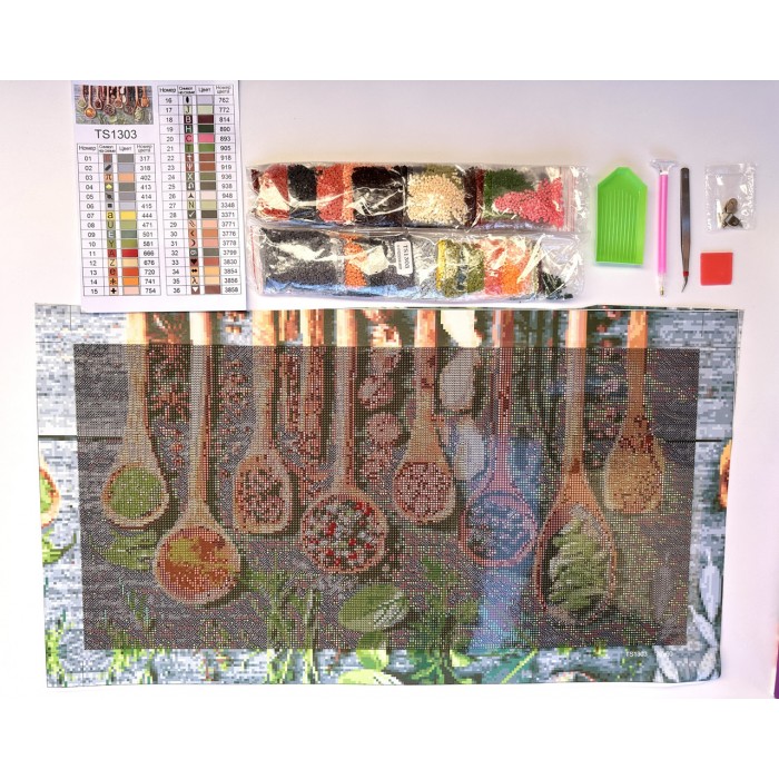 Алмазна мозаїка 30х60см "Спеції" TS1303