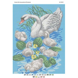 БС-3011 Лебеді. Схема для вишивки бісером