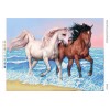 БС-3211 Коні на морі (частк. вишивка). Схема для вишивки бісером