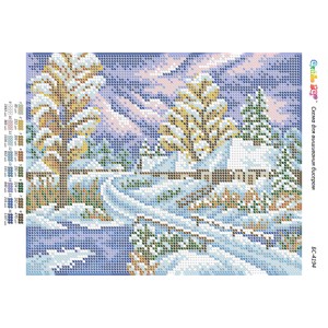 БС-4194 Зимова дорога. Схема для вишивки бісером