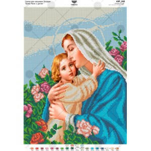 Схема для вишивки бісером "Божа Мати з дитям" (А3Р-243)