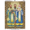 Схема для вишивки бісером "Три Святителі, Св. Василій Великий, Св. Іоанн Златоуст, Св. Григорій Богослов" (А3Р-278)