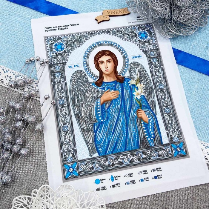 Схема для вишивки бісером Архангел Гавриїл (А4Р-647)