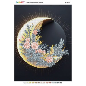 БС-3470 Місяць (частк. вишивка). Схема для вишивки бісером