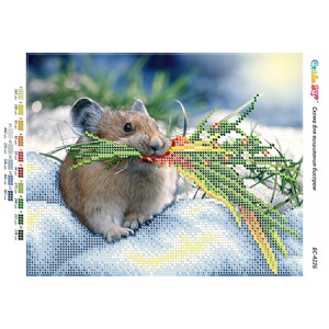 БС-4226 Польова мишка (частк. вишивка). Схема для вишивки бісером