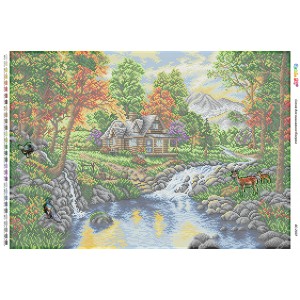 БС-2107 Будинок в долині. Схема для вишивки бісером