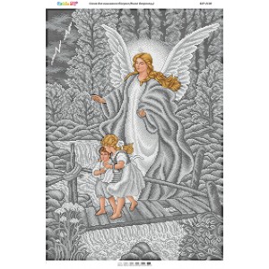 БСР-2130 Янгол охоронець (срібло). Схема для вишивки бісером
