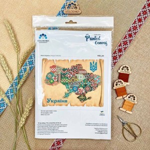 Мапа України для вишивки нитками (VCB-001)