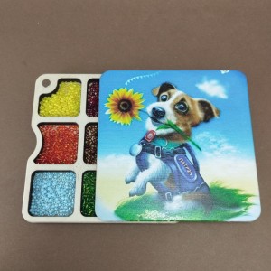 Квадратний міні органайзер для бісеру Коробушка з кольоровим друком (060165)