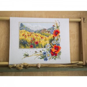 К-140 Літнє поле. Мережка. Набір для вишивки хрестиком на Aida 16