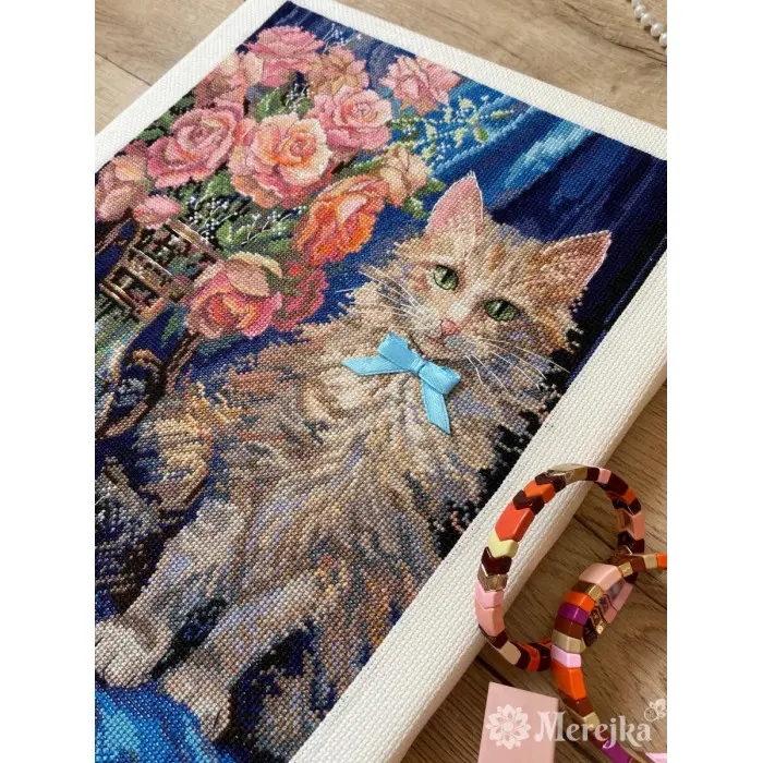 К-236 Троянди. Мережка. Набір для вишивки хрестиком на Aida 16