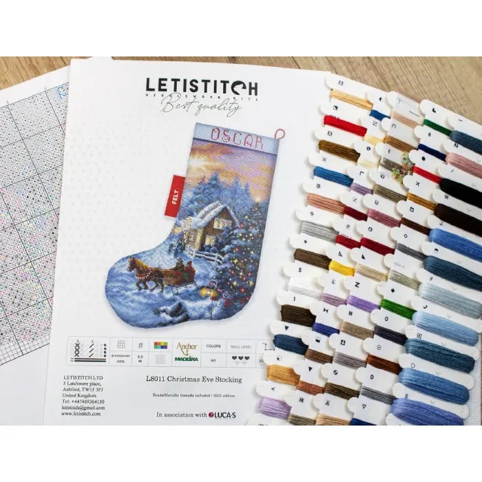 L8011 Чобіток Різдвяний. Letistitch. Набір для вишивки хрестиком