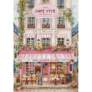 L9988 Набір для вишивки рахунковим хрестиком "Sweet Parisian Street" Luca-S, 19x27 см, Aida 16