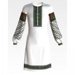 Заготовка дитячого плаття на 9-12 років "Борщівська" для вишивки бісером (ПД053кБ40нн)