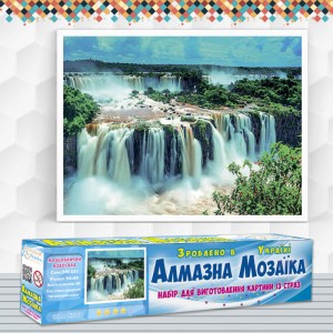 Алмазна вишивка (набір) "Мальовничий водоспад" (DM-337)