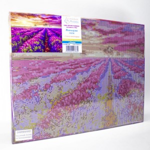 Алмазна вишивка (набір) на підрамнику "Лавандове поле" (DMF-360)