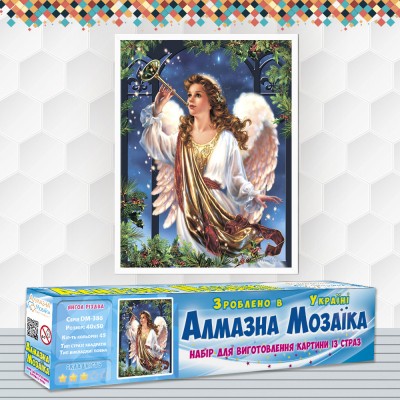Алмазна вишивка (набір) "Ангел Різдва" (DM-386)