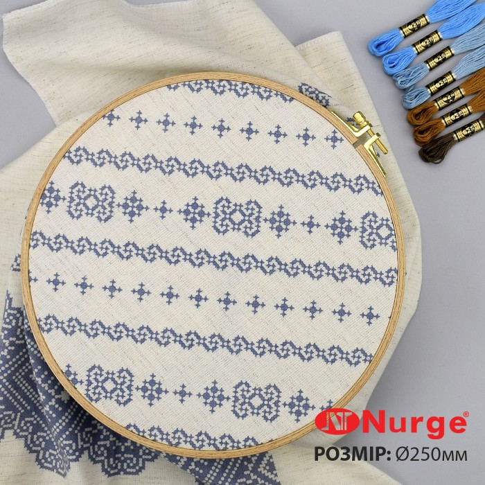 П'яльця Nurge дерев'яні з гвинтом (Ø250 мм., h. 8 мм.) 100-6