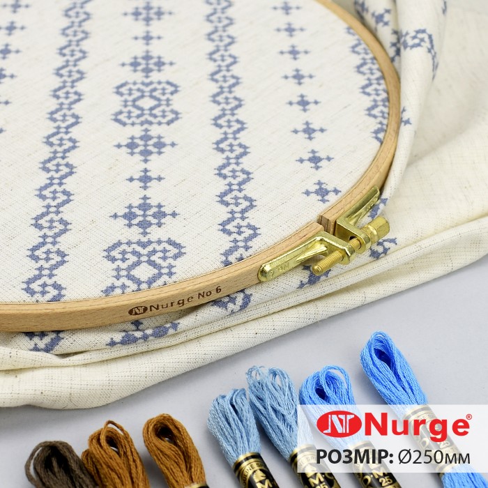 П'яльця Nurge дерев'яні з гвинтом (Ø250 мм., h. 8 мм.) 100-6