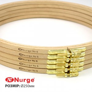 П'яльця Nurge дерев'яні з гвинтом (Ø250 мм., h. 8 мм.) 100-6